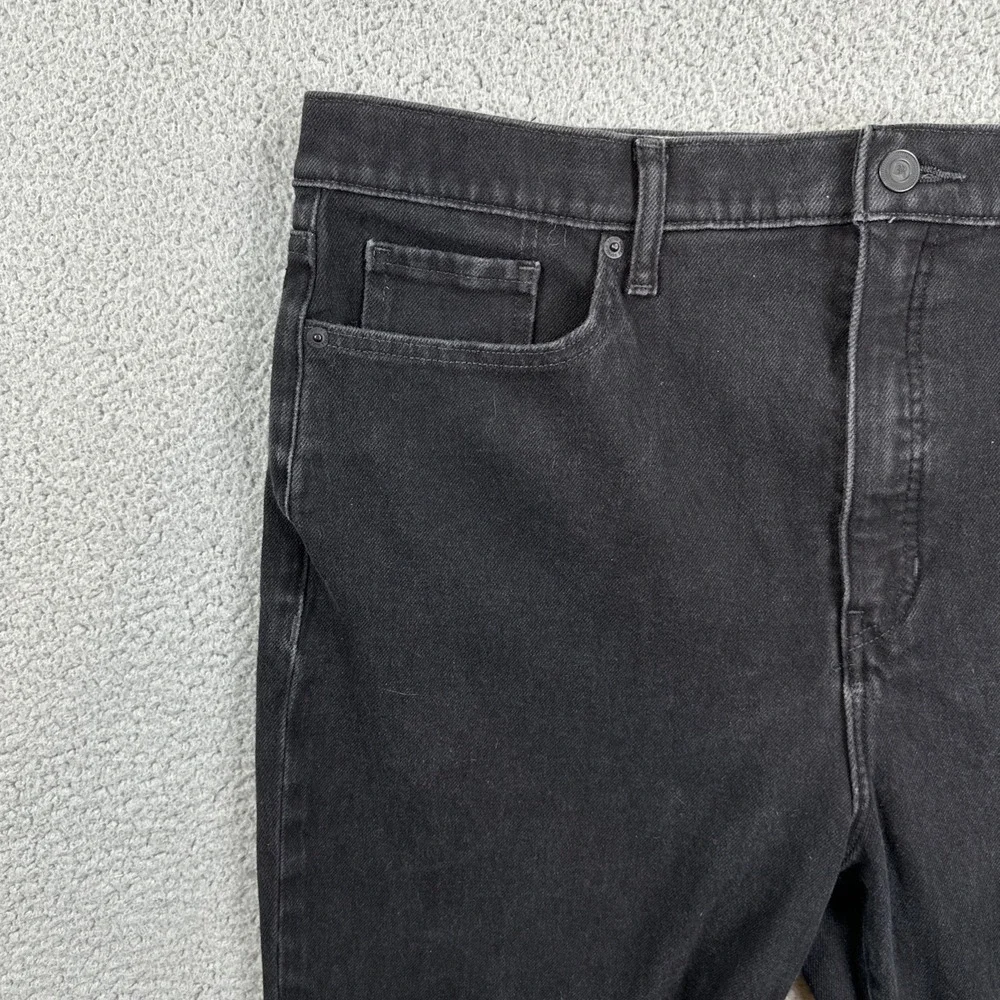 Banana Republic High Rise Slim Fit Jeans Women 34 Black Stretch Premium Denim